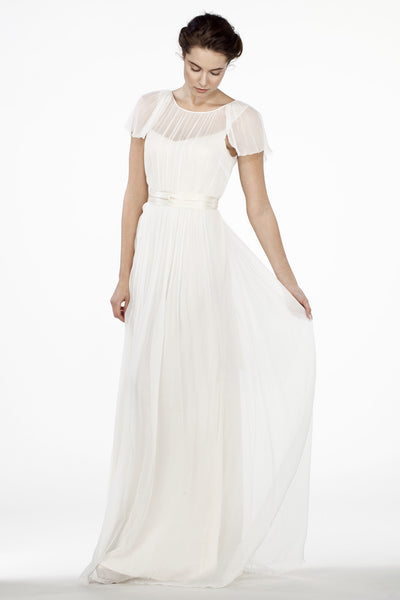 CH6300 Ethereal Wedding Dress with Flutter Sleeves Saja Wedding CH6300 Ethereal Wedding Dress with Flutter Sleeves Saja Wedding