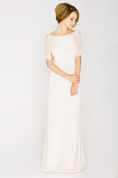 Elegant Cream Wedding Dress CR6380 resonates Hollywood Glamour Saja Wedding Elegant Cream Wedding Dress CR6380 resonates Hollywood Glamour Saja Wedding