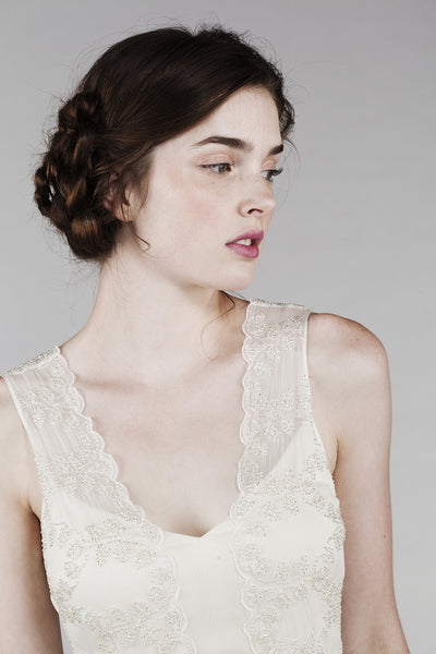 DL6055 Beaded Art Deco Inspired Wedding Dress Saja Wedding DL6055 Beaded Art Deco Inspired Wedding Dress Saja Wedding