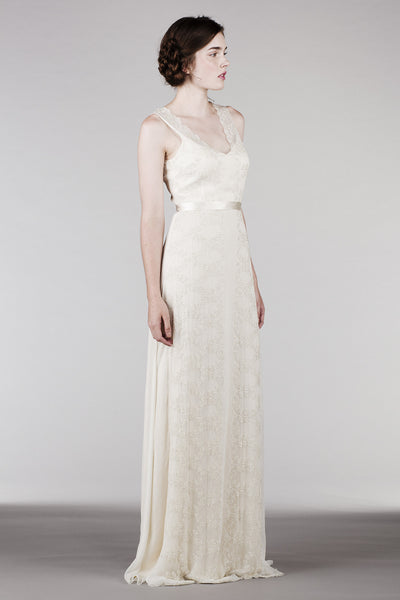 DL6055 Beaded Art Deco Inspired Wedding Dress