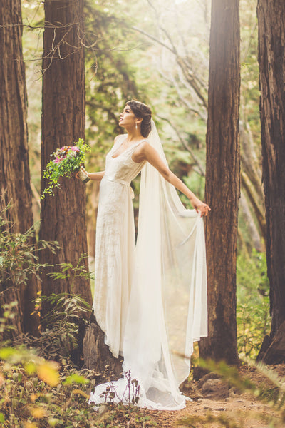 DL6055 Beaded Art Deco Inspired Wedding Dress