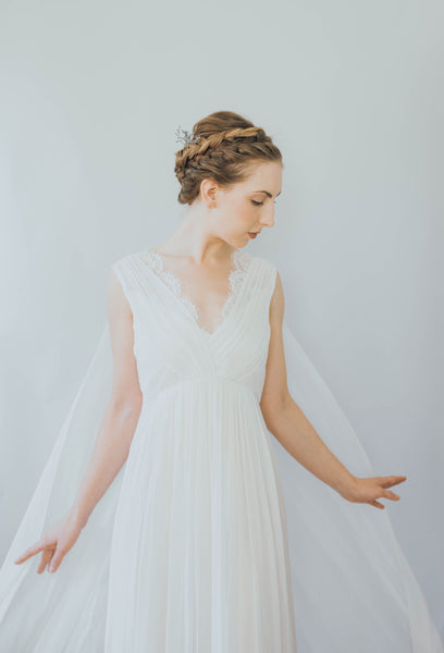 ON6170 Lace Detachable Caplet Wedding Dress