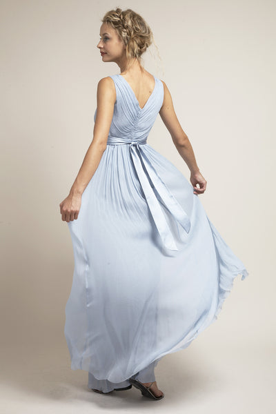 M-DU6556 Long Grecian Bridesmaid Dress – Saja Wedding