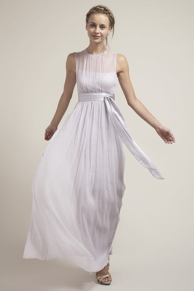 Long Illusion Neckline Bridesmaid Dress HB6979 – Saja Wedding