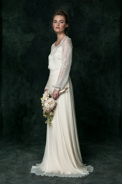 VT6310 Long Sleeve Wedding Dress, Edwardian Wedding Dress – Saja