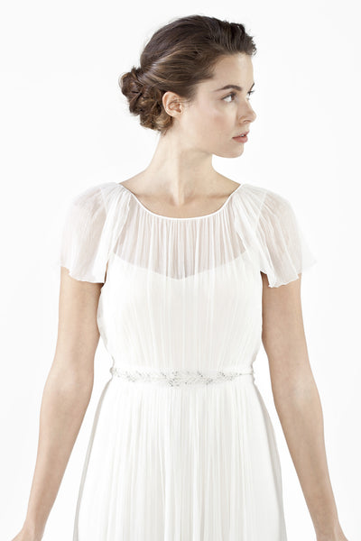 CH6300 Ethereal Wedding Dress with Flutter Sleeves