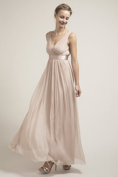 M-DU6556 Long Grecian Bridesmaid Dress
