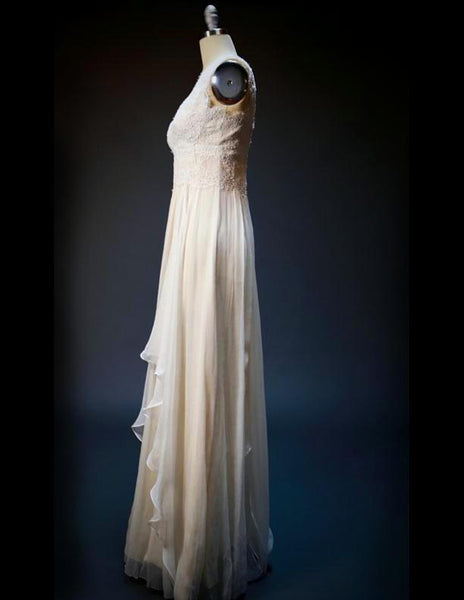 ON6160 Airy Handkerchief Skirt Lace Wedding Dress