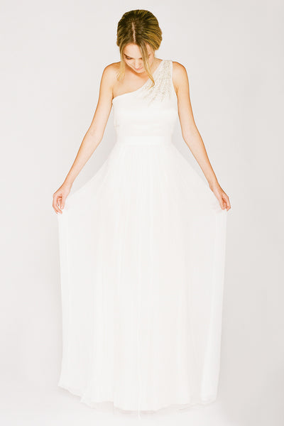 RC6225 Grecian One Shoulder Wedding Dress