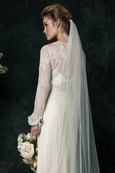 VT6310 Long Sleeve Edwardian Inspired Wedding Dress